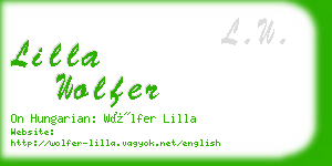 lilla wolfer business card